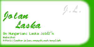 jolan laska business card